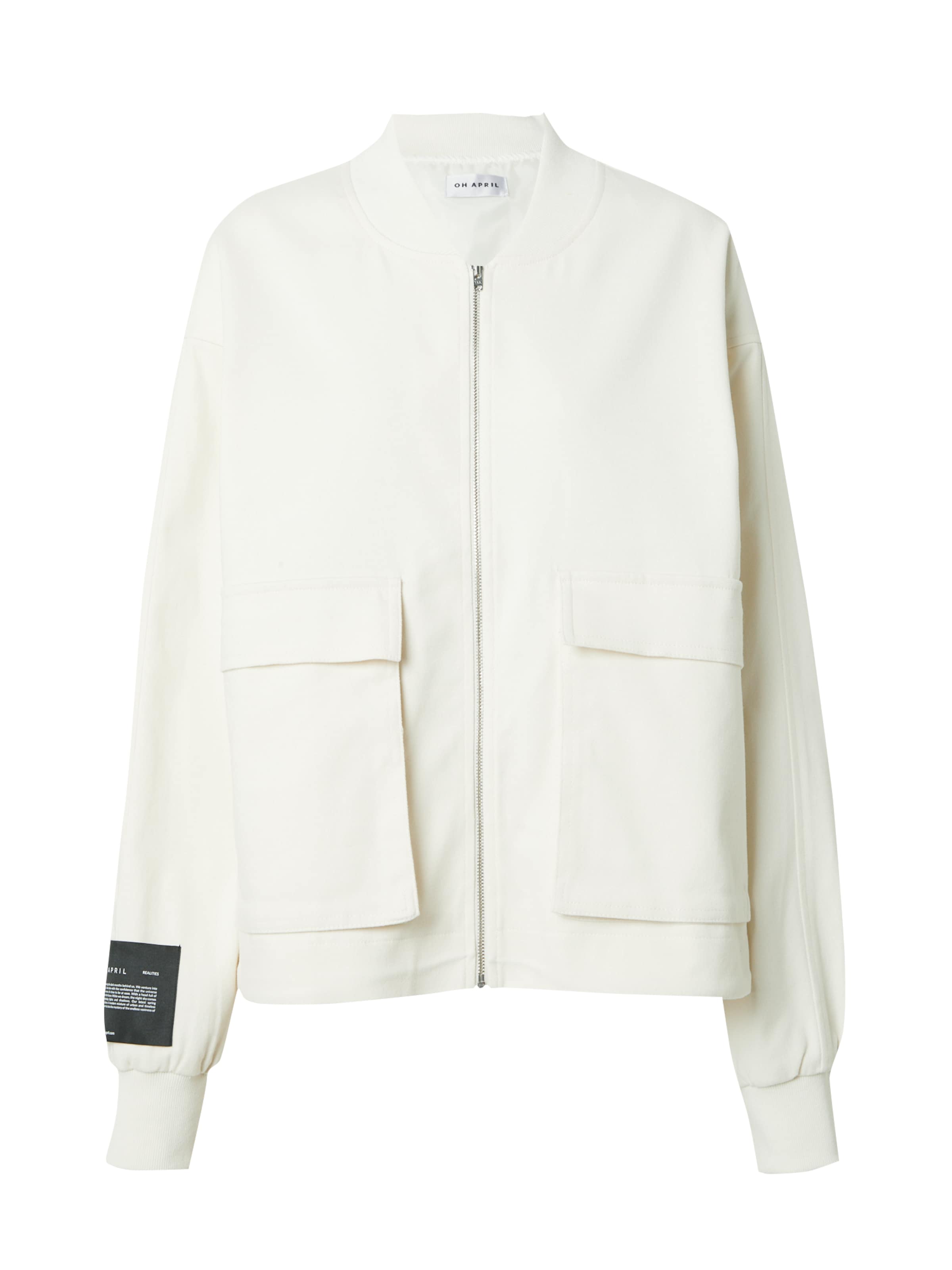 OH APRIL Övergångsjacka 'Iroh' i elfenben / gräsgrön / svart, Produktvy