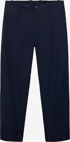 MANGO MANLoosefit Hlače s naborima 'David' - plava boja: prednji dio