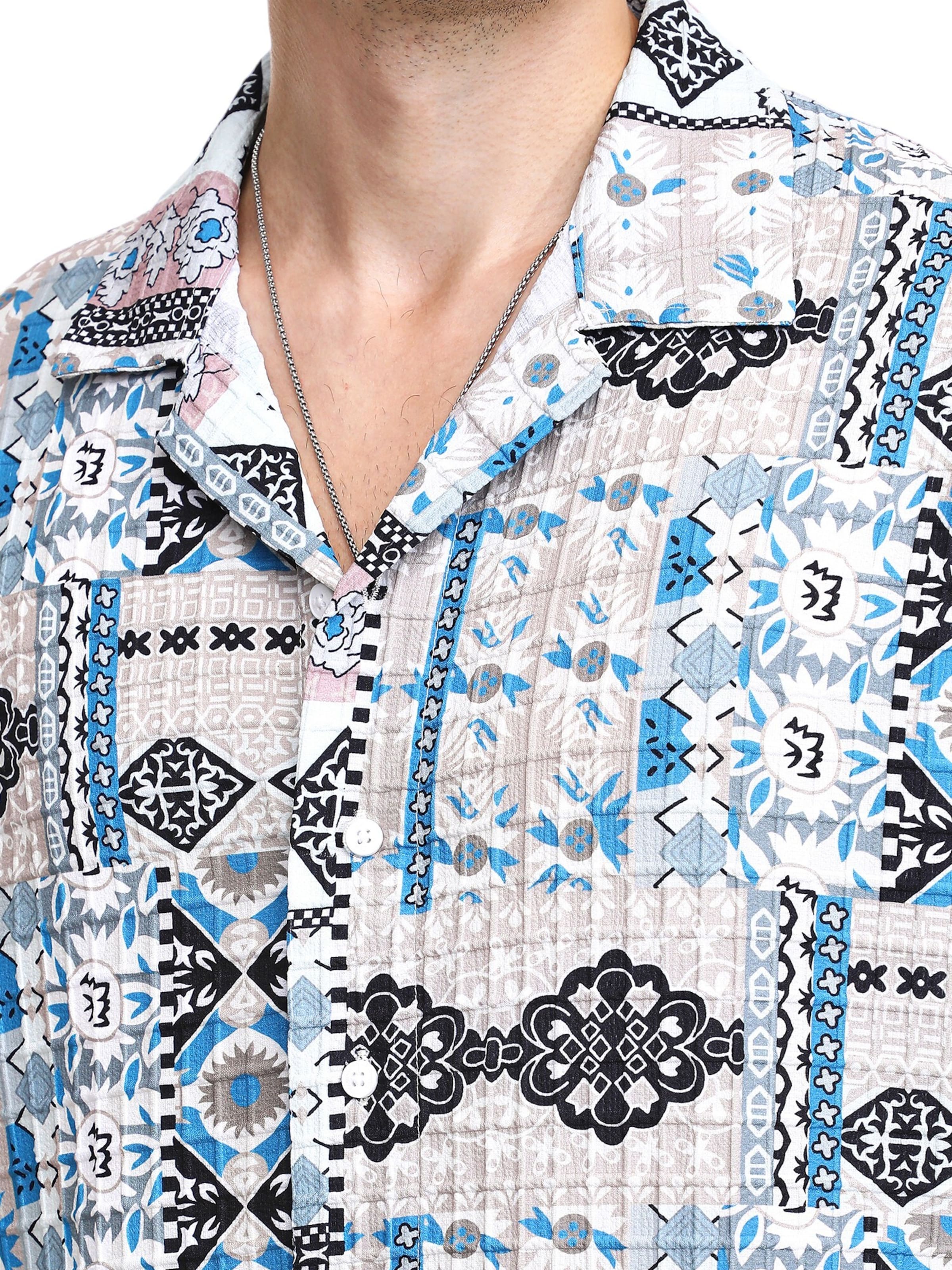 Campus Sutra Regular fit Button Up Shirt 'Winona' in Grey