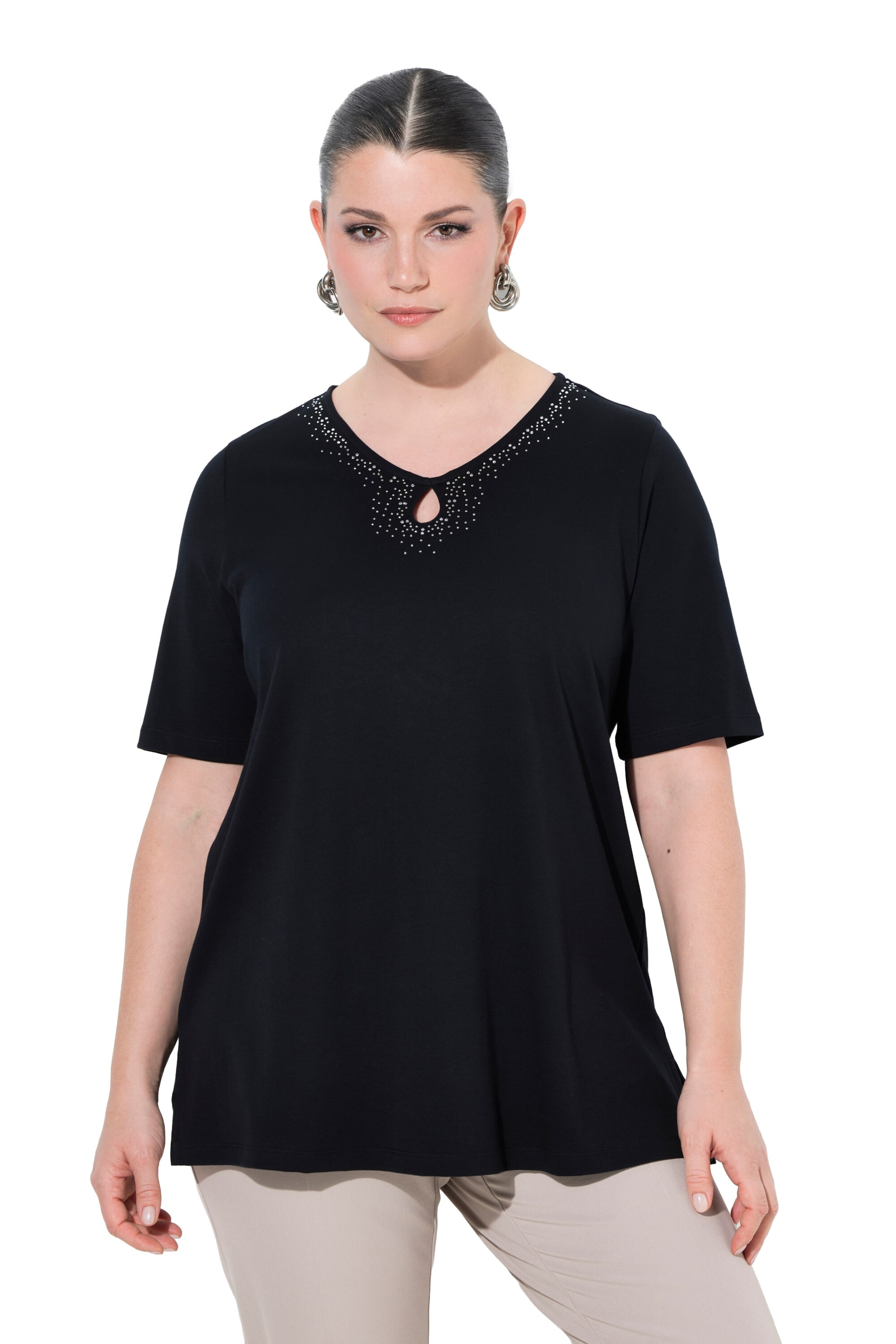 Ulla Popken Shirt in Black: front