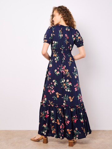 Apricot Watercolour Floral Maxi Dress ' ' in Blau