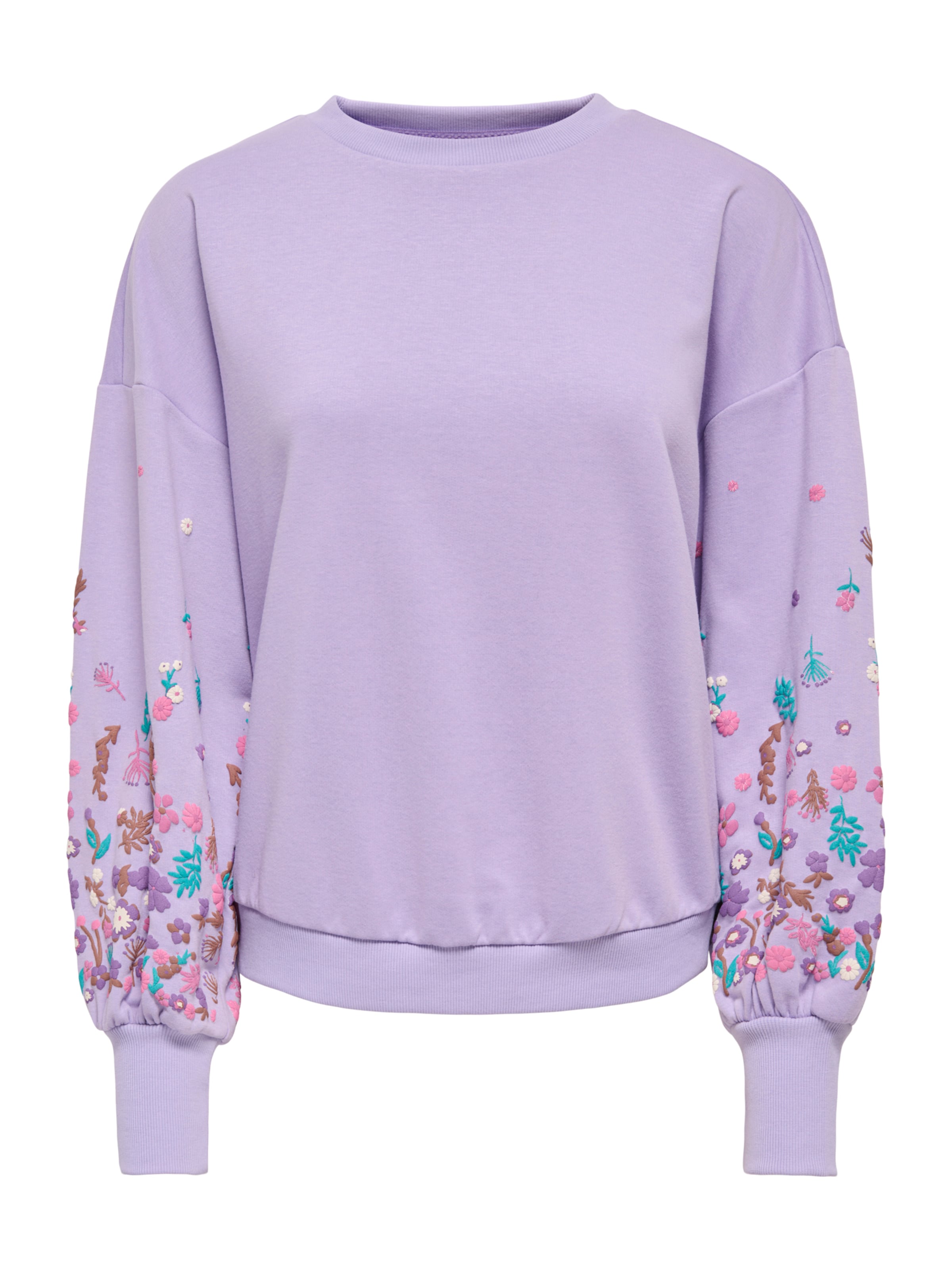 ONLY Sweatshirt 'ONLBROOKE' in Purple: front