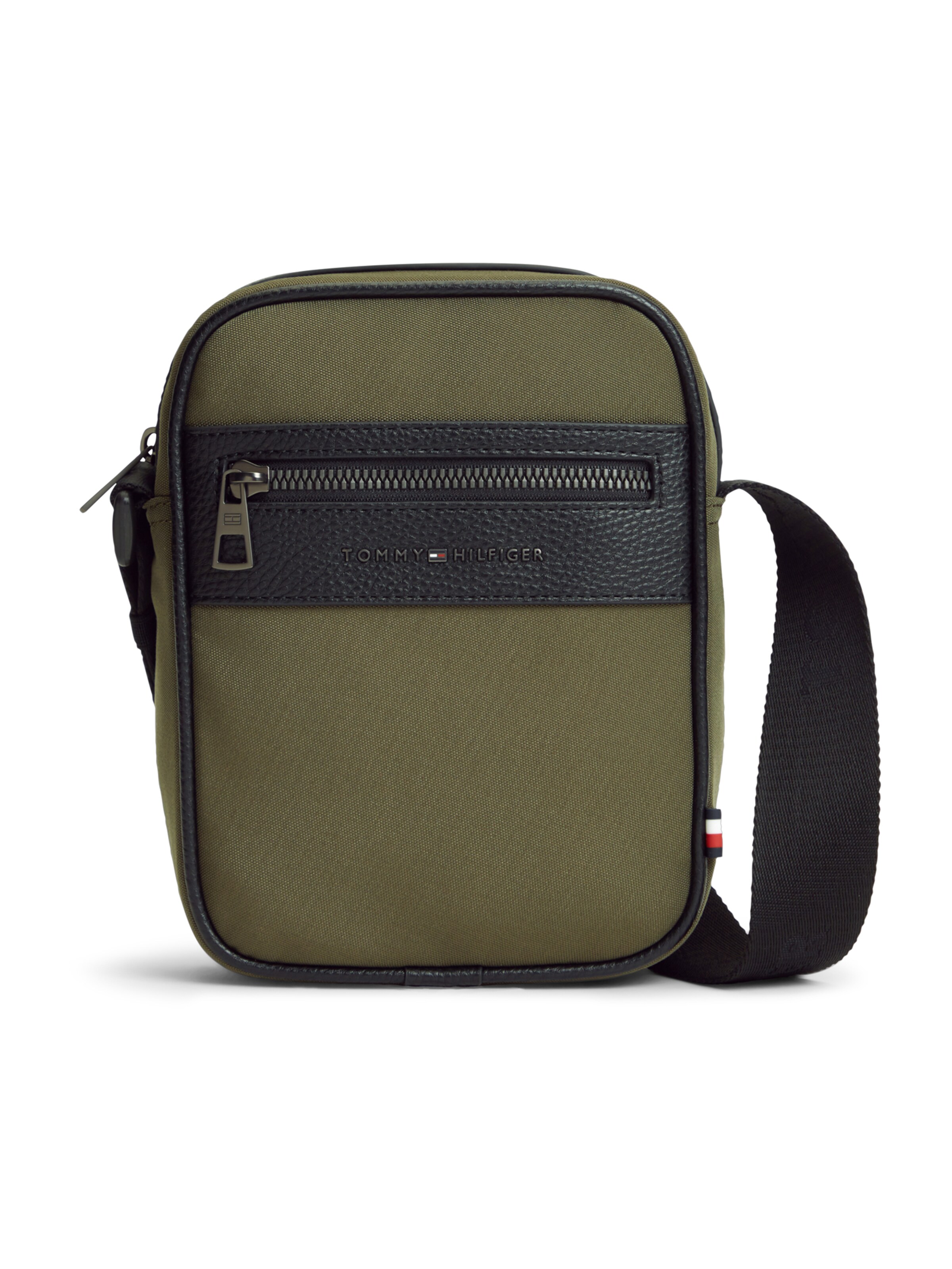 TOMMY HILFIGER - Mala de ombro em verde: frente