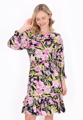 Usha - Vestido em azul: frente