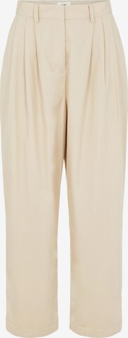 OBJECT - Pantalón plisado 'Nancy' en beige: frente