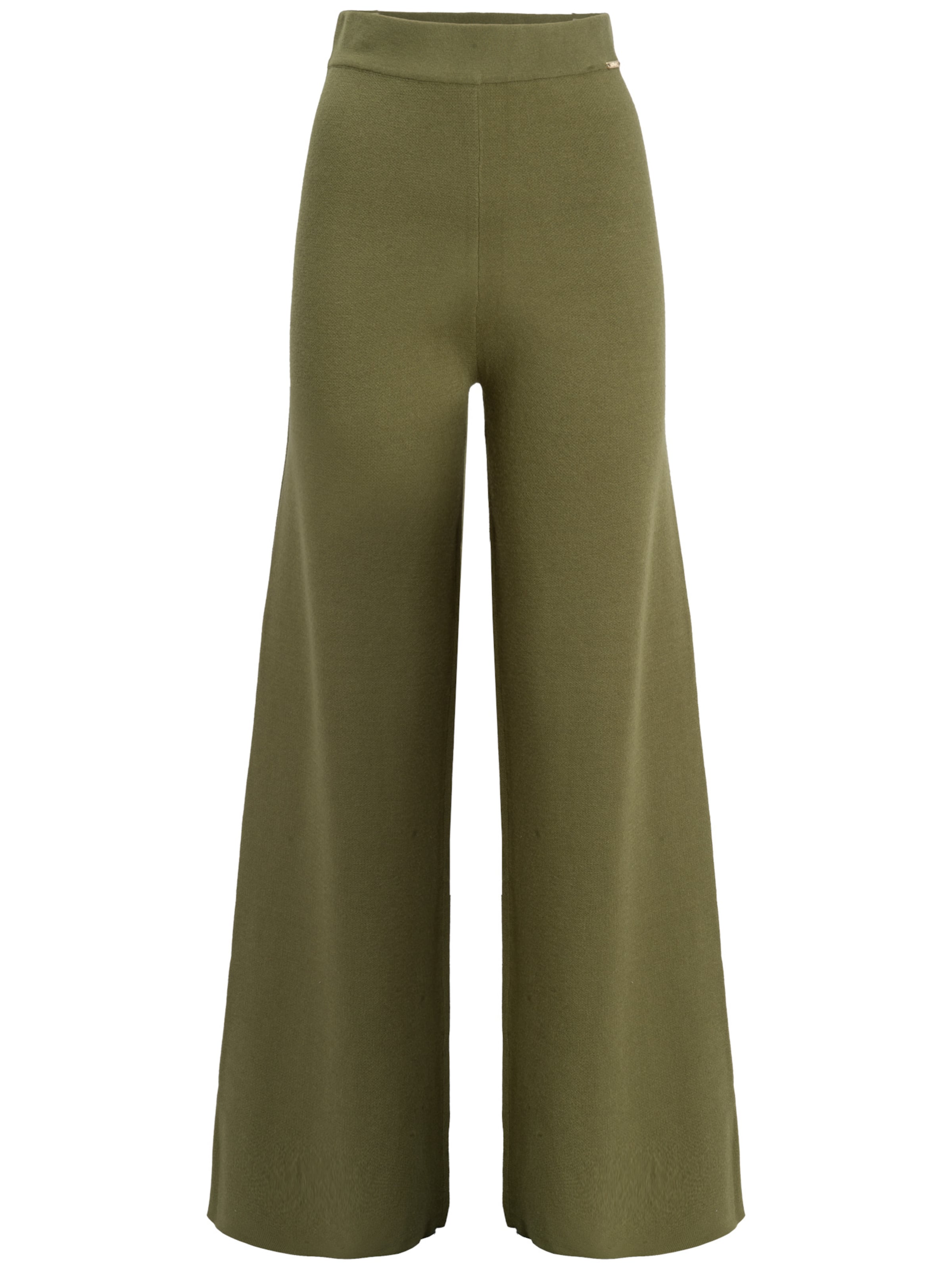 Influencer Wide Leg Hose in Grün: Vorderseite