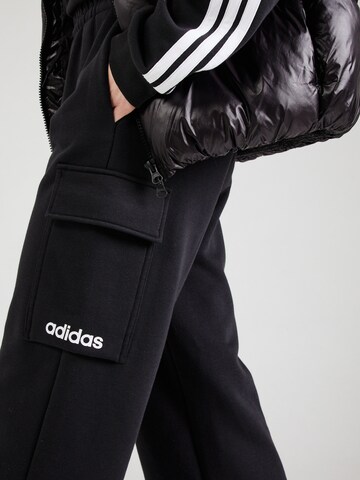 Wide leg Pantaloni sport de la ADIDAS SPORTSWEAR pe negru