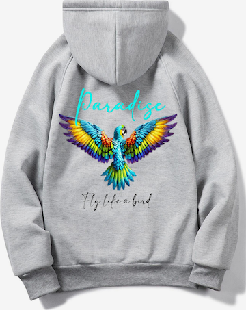 RMK Sweatshirt 'Paradise' in Grau: Vorderseite