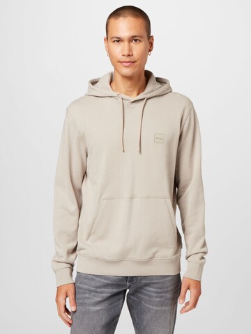 BOSS Orange Sweatshirt 'Wetalk' in Beige: front