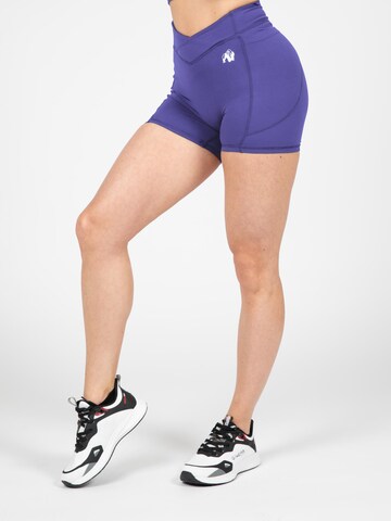 Gorilla Wear Slimfit Sportbroek in Lila: voorkant