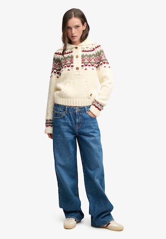 Pull-over 'Fairisle' Superdry & Co en blanc