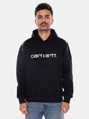 Carhartt WIP Sweatshirt 'HOODED CARHARTT SWEAT BLACK' in Zwart