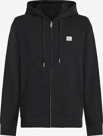 Calvin Klein Jeans Sweatjacke in Schwarz: Vorderseite