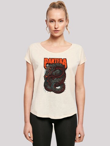 F4NT4STIC Shirt 'Pantera Venomous Snake' in Beige: voorkant