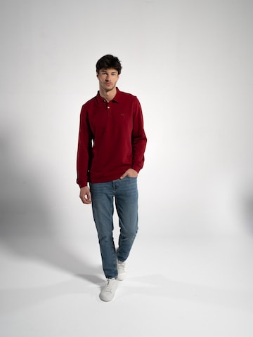 GORG Shirt 'Herren Langarm Poloshirt aus 100% Bio-Baumwolle' in Rood