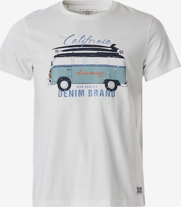 T-Shirt Denim Factory en blanc : devant