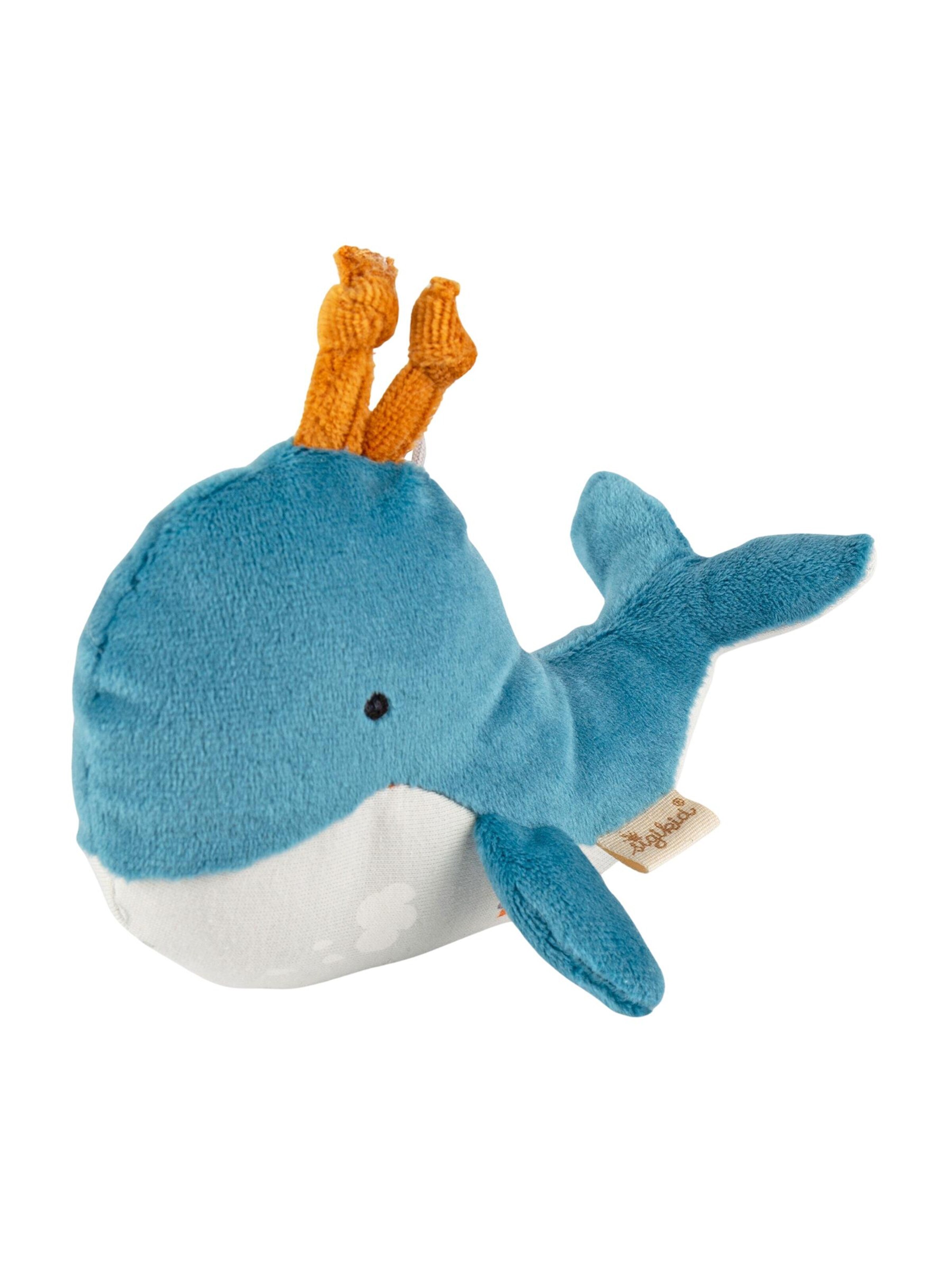 SIGIKID Kuscheltiere 'Rassel-Greifling Wal sigibaby'‌‌‌‌‌‌‌ in Blau: Vorderseite