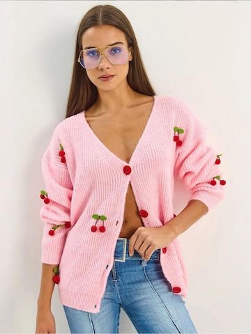 Bianco Lucci Strickjacke in Pink