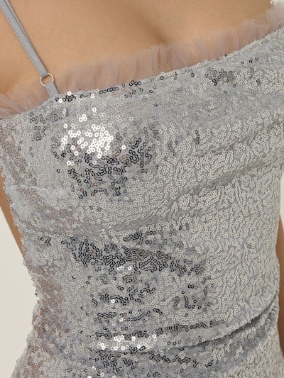 Hiccup Robe de cocktail en argent, Vue avec produit