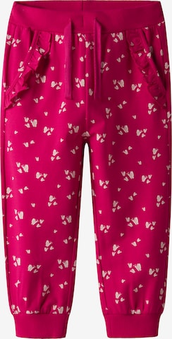 NAME IT Tapered Byxa 'NMFFILLA' i röd: framsida