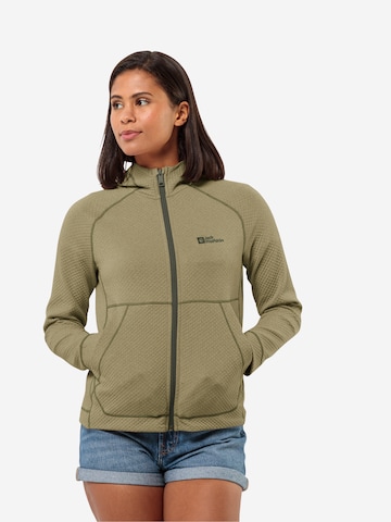 JACK WOLFSKIN - Casaco de velo funcional 'FERNWEH' em verde: frente