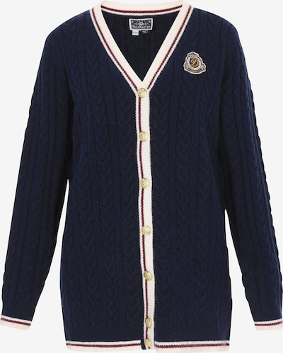 Geacă tricotată DreiMaster Maritim pe albastru închis / roşu închis, Vizualizare produs