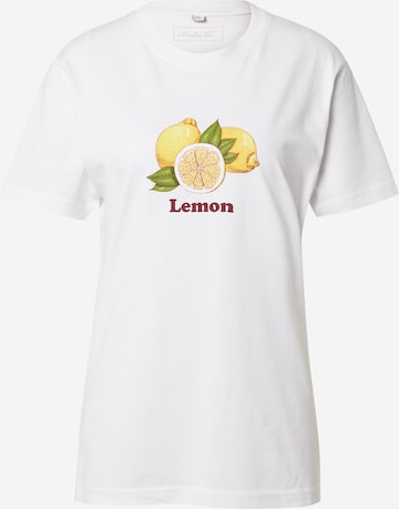 Merchcode T-shirt 'Lemon' i vit: framsida