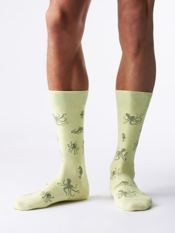 Von Jungfeld Socks 'Signature Icons' in Yellow