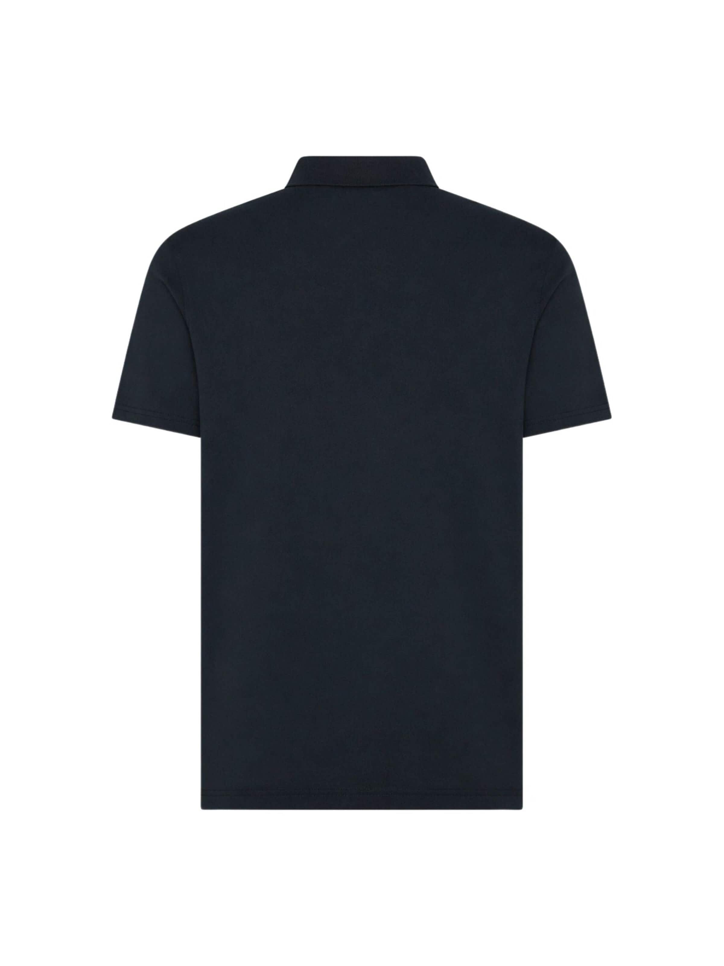 T-Shirt 'Navy blue cotton jersey polo shirt' SUN68 en bleu