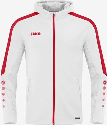 JAKO Athletic Jacket 'Power' in White: front