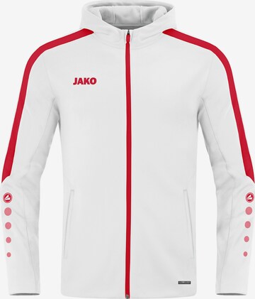 JAKO Sportjacke 'Power' in Weiß: predná strana