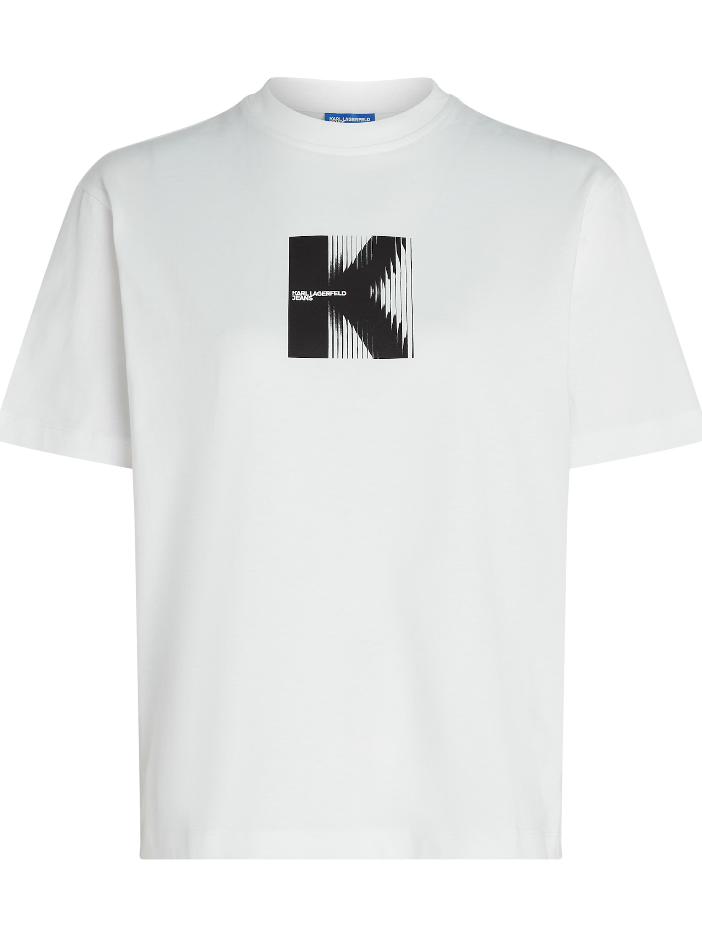 KARL LAGERFELD JEANS Тениска в бяло: отпред