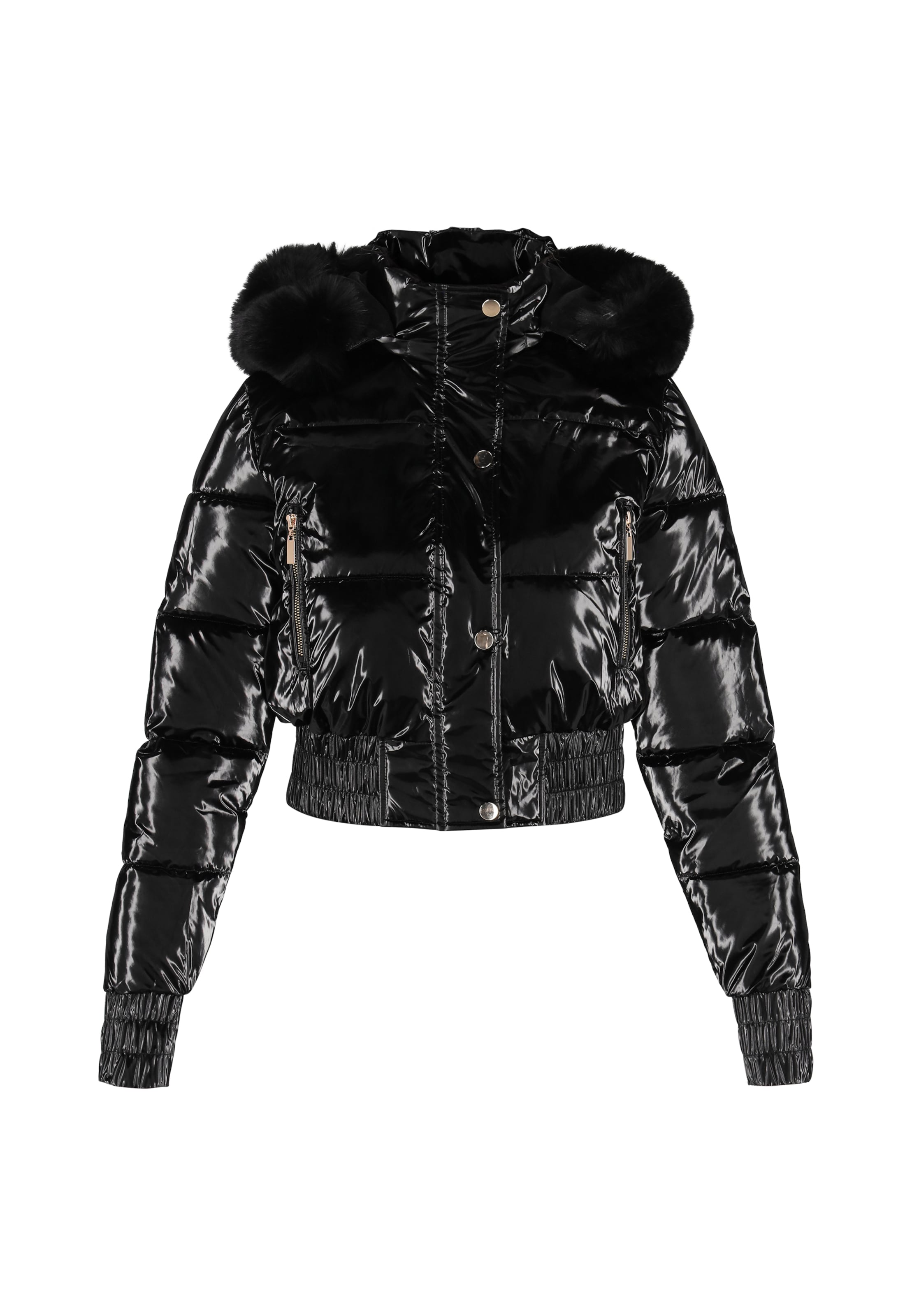 faina Winter Jacket in Black: front