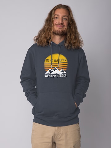 Watapparel Sweatshirt ' Mehr Wandern ' in Grijs: voorkant