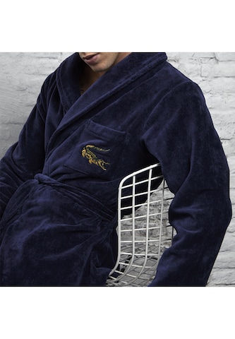 LACOSTE Long Bathrobe 'RENE' in Blue