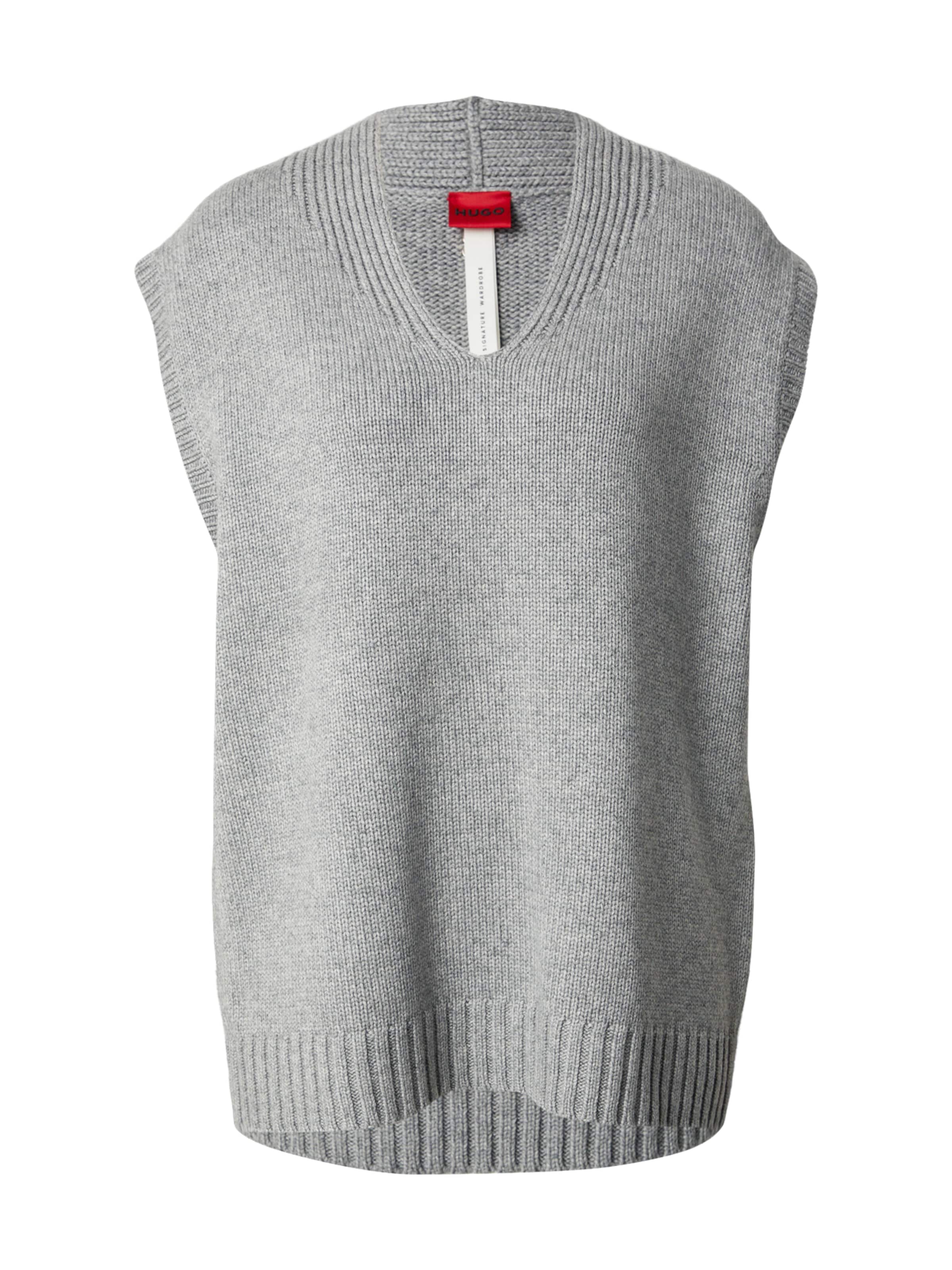 HUGO Trui &#x27;Sliege&#x27; in Grijs: voorkant