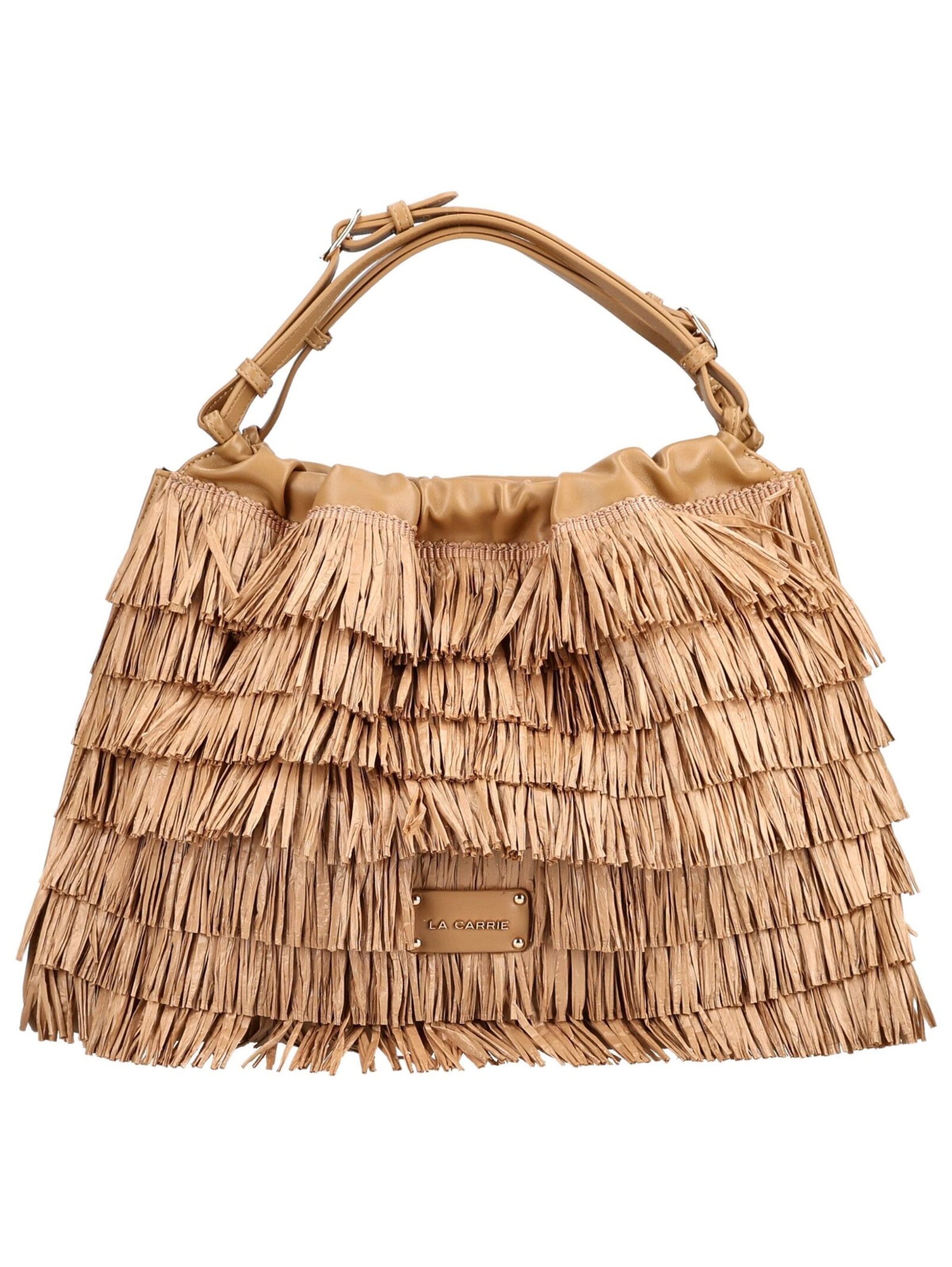 La Carrie Handbag in Brown: front