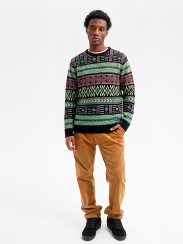 hydroponic - Jersey 'Hydroponic Regular-Fit Helix Jacquard Knit Sweater' en negro