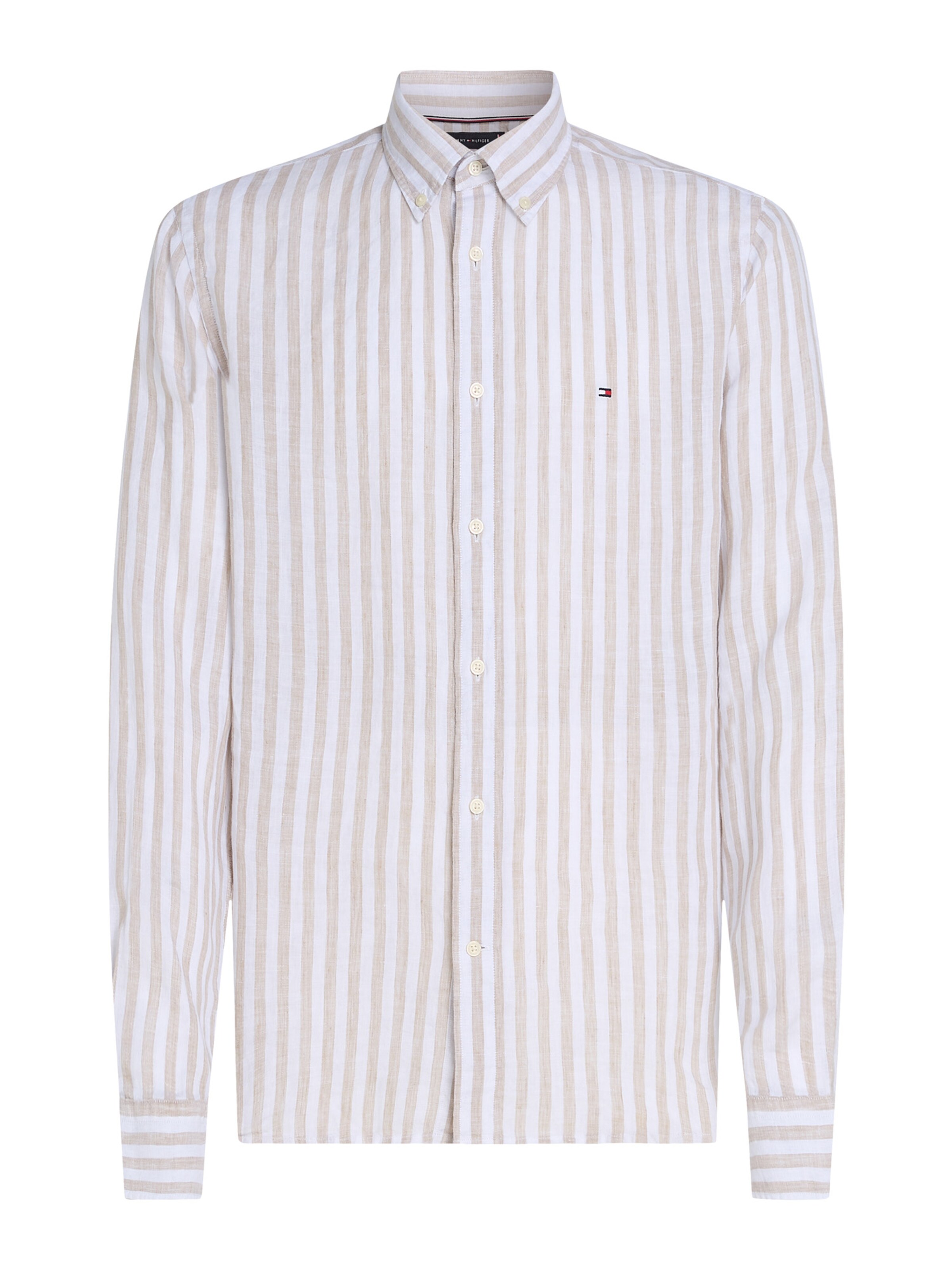 TOMMY HILFIGER Regular fit Overhemd 'Essential' in Beige: voorkant