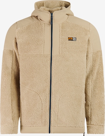 PROTEST Sweatjacke 'PRTArnold' in Braun: Vorderseite