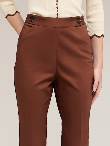 MOTIVI Flared Trousers in Brown