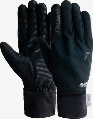 REUSCH Athletic Gloves in Black: front