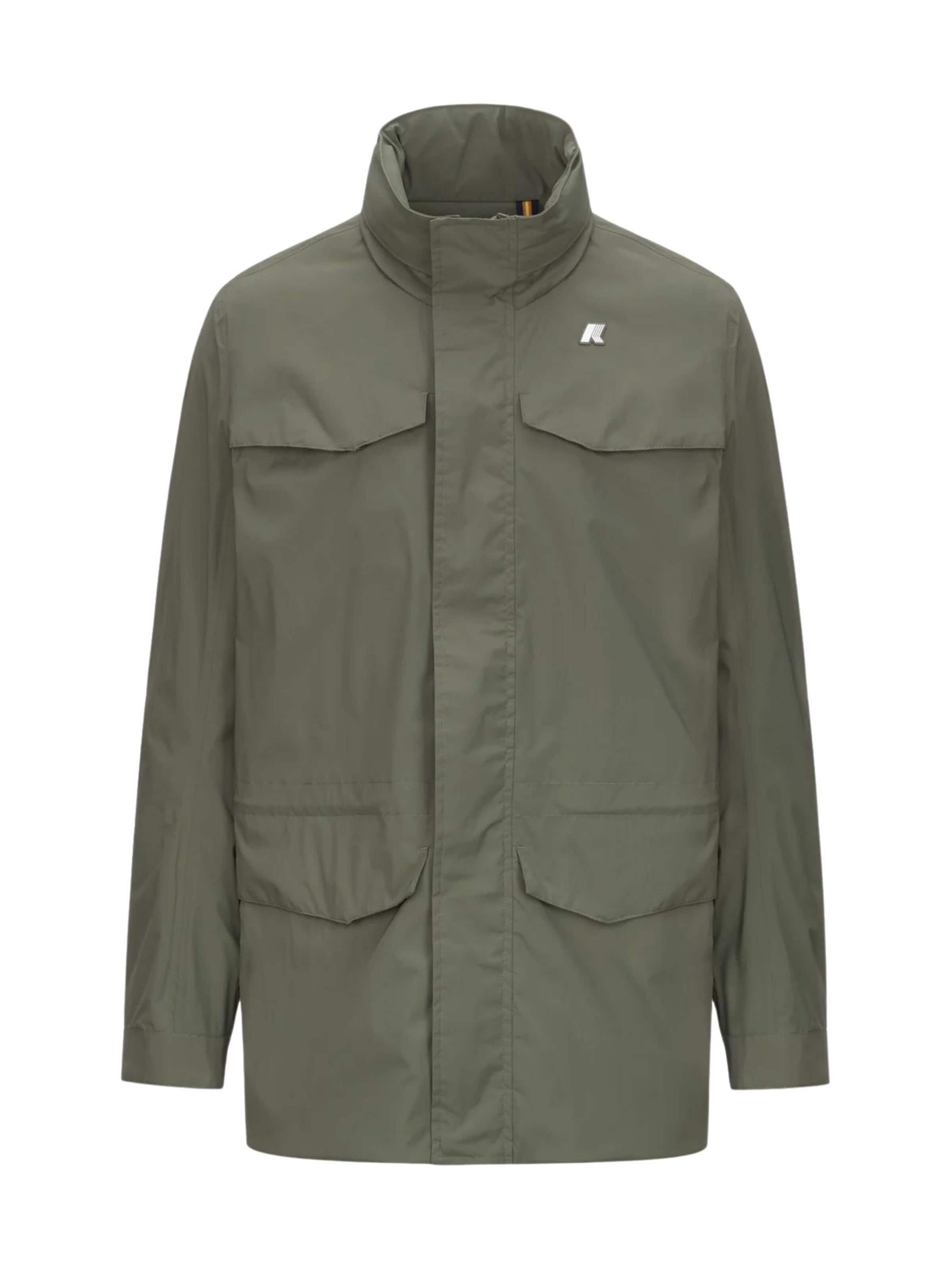 K-Way Tussenjas 'K-WAY MANUEL STRETCH NYLON JERSEY GIUBBINO' in Groen: voorkant