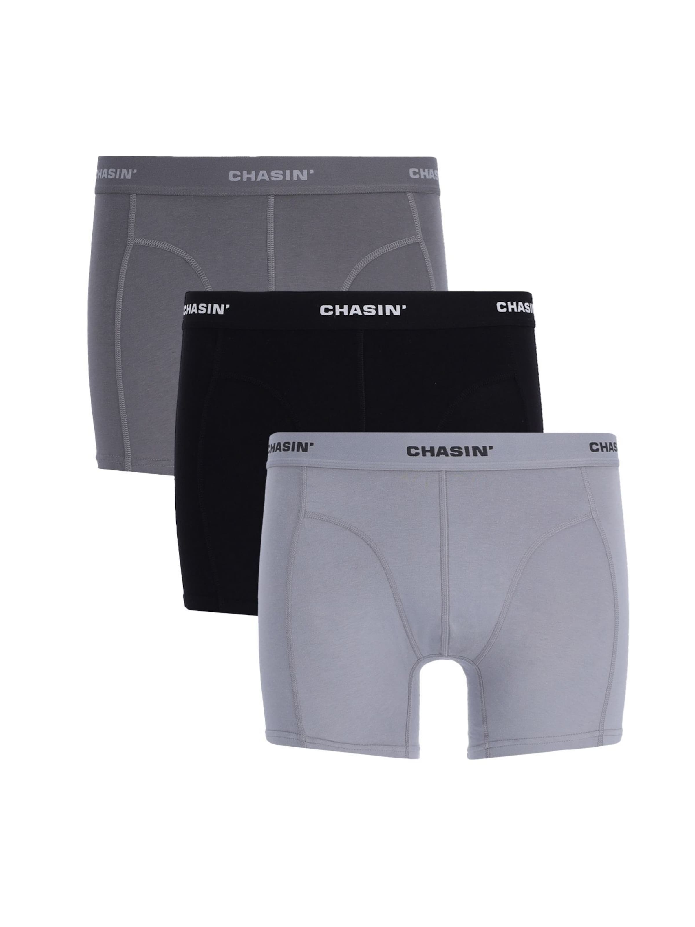 CHASIN' Boxershorts 'Thrice Smoke' in Grijs: voorkant