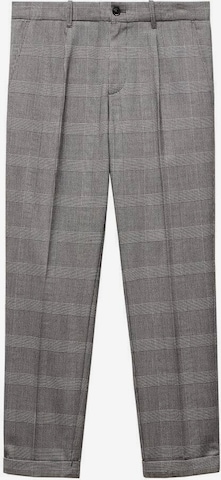 MANGO MAN Slim fit Pleat-Front Pants 'Cupid' in Grey: front