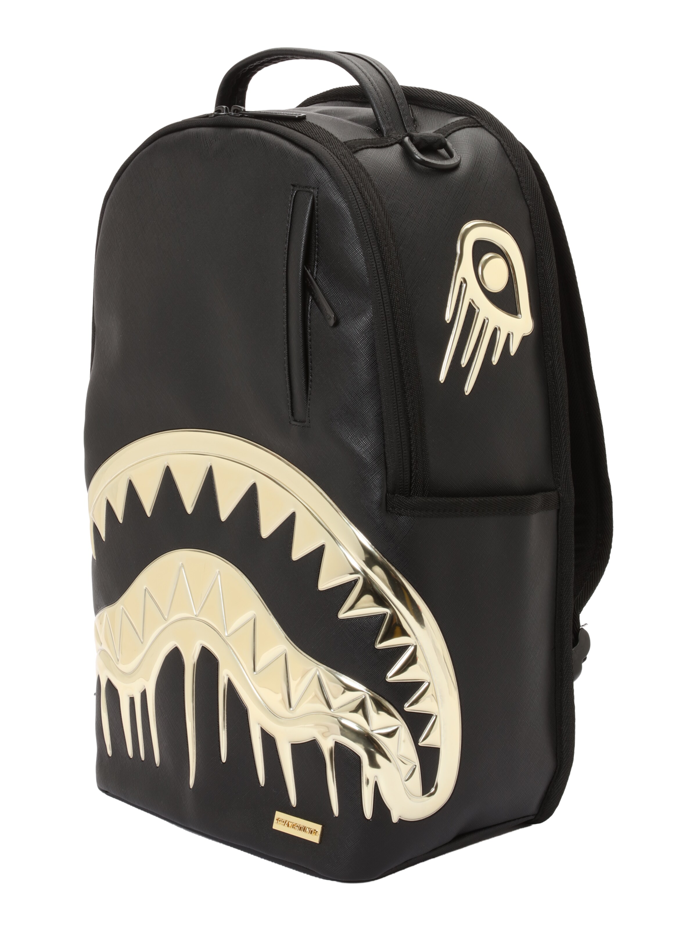 Sprayground Backpack 'Gold And Dangerous' in Black