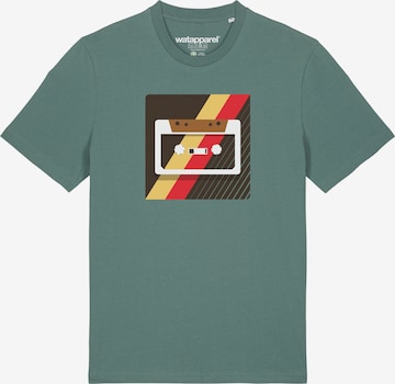 Watapparel Shirt ' Kassette ' in Groen: voorkant