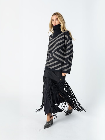 Coster Copenhagen - Saia ' Fringe ' em preto: frente