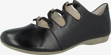 JOSEF SEIBEL Ballet Flats with Strap 'Fiona' in Black: front