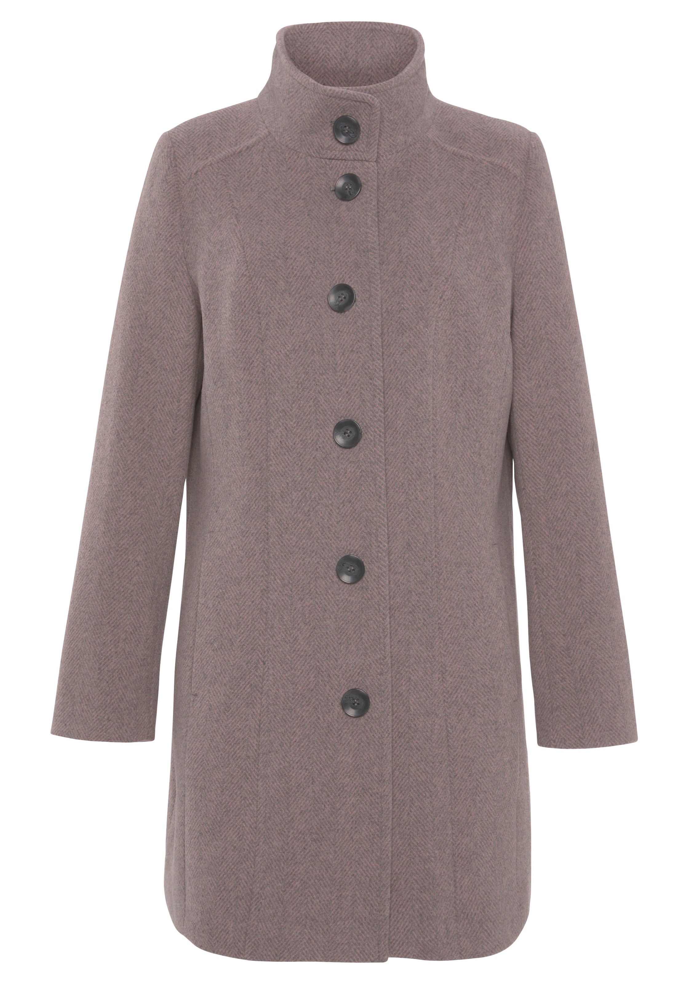 JUNGE Winter Coat in Pink: front